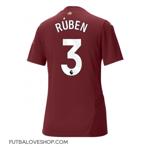 Dres Manchester City Ruben Dias #3 Tretina pre Ženy 2024-25 Krátky Rukáv